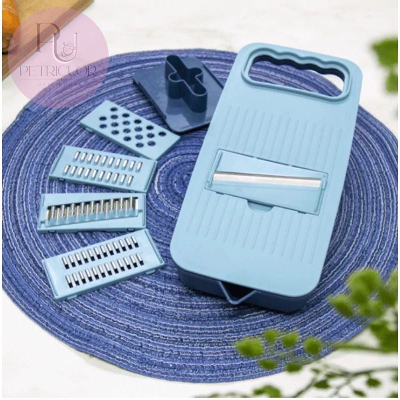5-in-1 Multipurpose Straight Drainage Vegetable Cutter/Slicer – Mix/Random Color