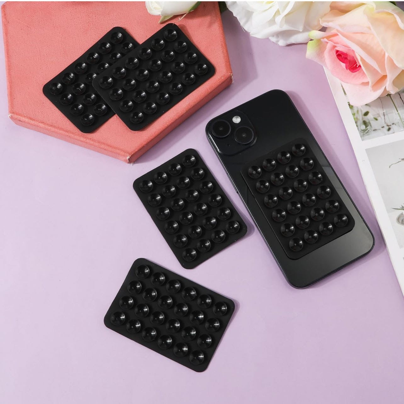 Double-Sided Silicone Suction Cup Holder – Multi-Purpose Phone Mount (Random Colors)