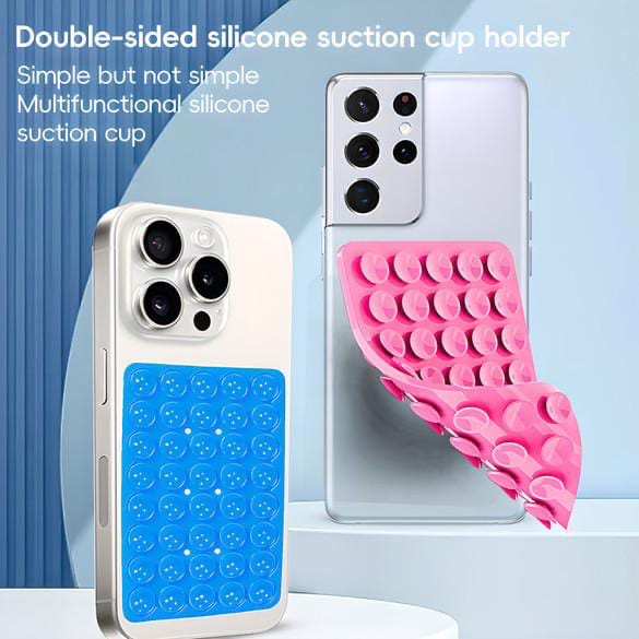 Double-Sided Silicone Suction Cup Holder – Multi-Purpose Phone Mount (Random Colors)